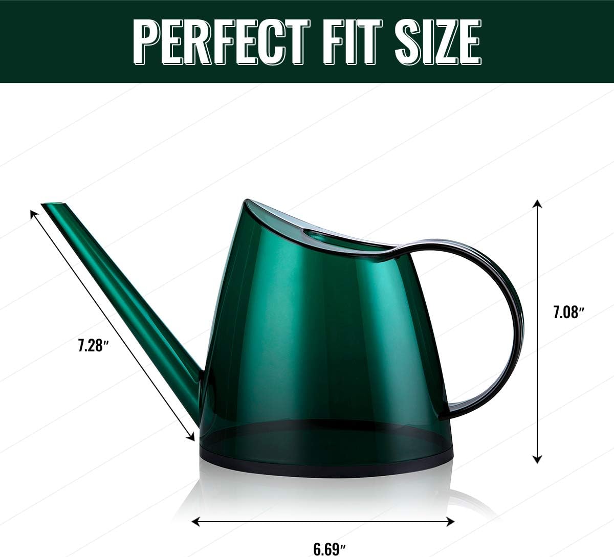 Fusolo Watering Can Long Spout Watering Kettle Small Watering Pot for Indoor & Outdoor Watering Plants and Potted Flowers 47oz (1.4L, Green) : Garden & Outdoor