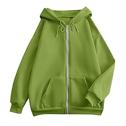 MKLUNJOP Jackets For Women Trendy Zip Up Hoodie