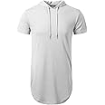 Aiyino Men's Hipster Hip Hop Longline Pullover Hoodies Shirts