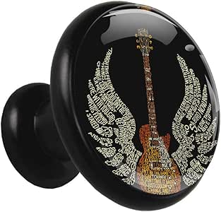 Alas de guitarra Perillas del gabinete negro 4 perillas para tocador