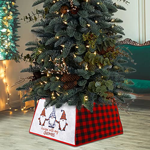 Juegoal Christmas Tree Collar, 32 Inch Gnome Hexagon Christmas Tree