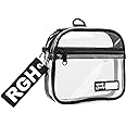 Rough Enough Clear Quart Size TSA Approved Toiletry Bag Small with Keychain for Travel Size Toiletries