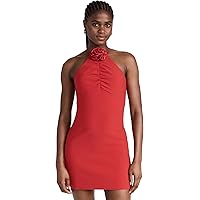 Amazon.com: Norma Kamali Women's Haltered Turtle Side Slit Mini Dress,  Tiger Red, S : Clothing, Shoes & Jewelry