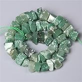 10-13mm Natural Irregular Freeform Raw Green Aventurine Stone Nugget Beads Reiki Crystal Healing Minerals Quartz Bead DIY Jewelry Making