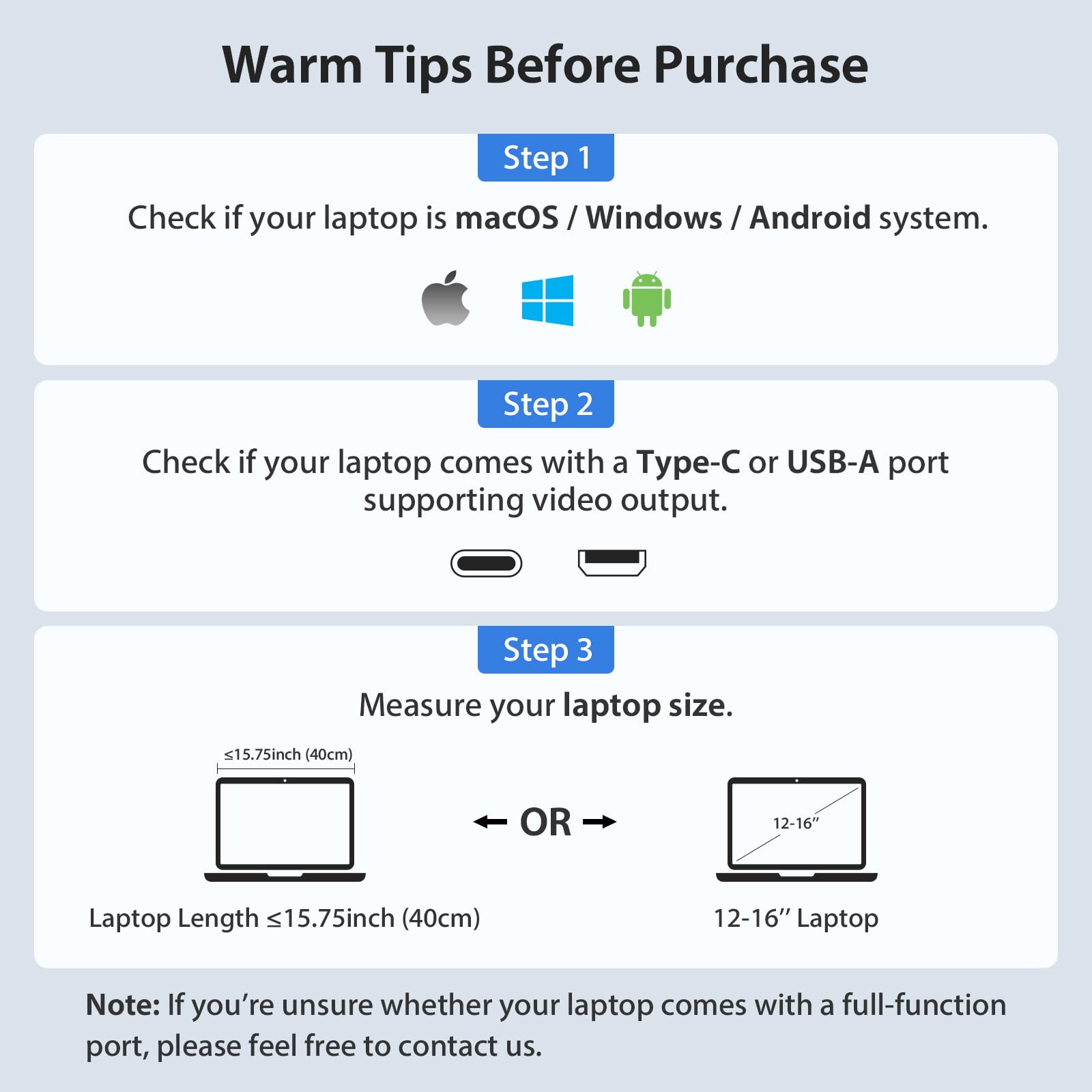 KYY Triple Portable Monitor for Laptop, 14'' FHD 1080P USB-C Laptop Screen Extender HDR IPS Computer Display, Dual Monitor for Triple Screen, Portable Extender for 12