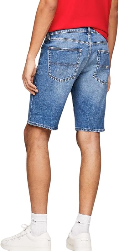 Pantaloncini in Jeans Uomo Elasticizzati, Blu (Denim Medium), 27W