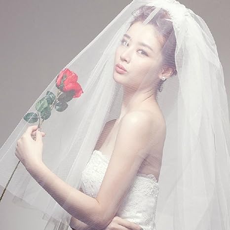 Gyman Bridal Hair Veil Multi Layer Short Paragraph Wedding Veil