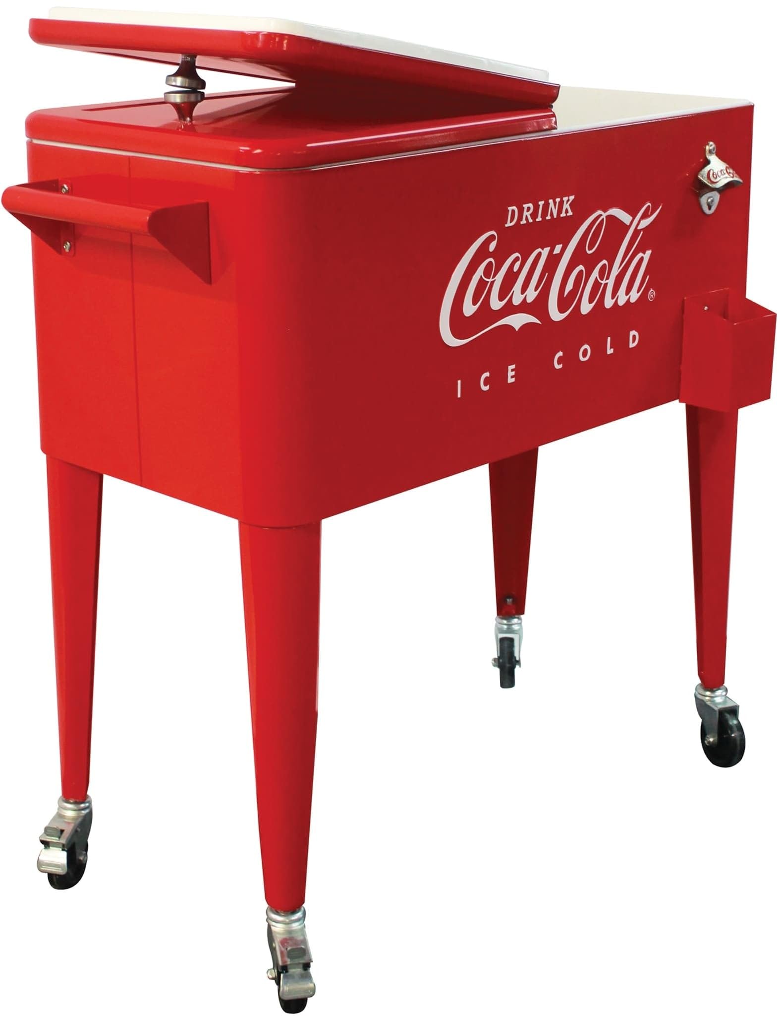 Leigh Country CP 98121 80 Quart Coca-Cola Ice Cold Cooler, Red on