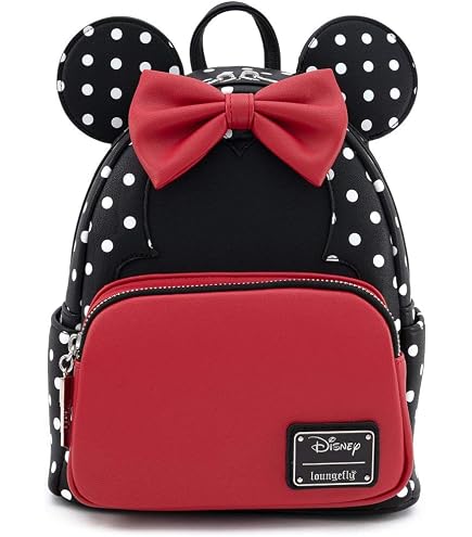 Loungefly Minnie Mouse Classic Series Mini Backpack - The Sweetheart Faux Amazon.com | Loungefly Disney The Minnie Mouse Classic  main image 4