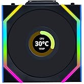 Lian Li UNI Fan SL LCD Wireless 120mm ARGB Fan - Single Pack - 1.6" LCD Display - 2.4 GHz Wireless Signal for RGB & Fans Cont