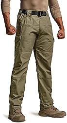 CQR Men's Tactical Pants, Water Resistant Ripstop