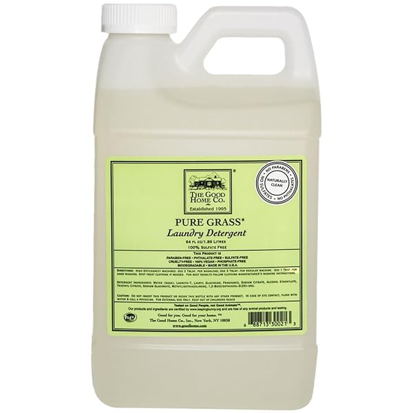 THE GOOD HOME NATURAL LAUNDRY DETERGENT REFILL, PURE GRASS, 64 OUNCE