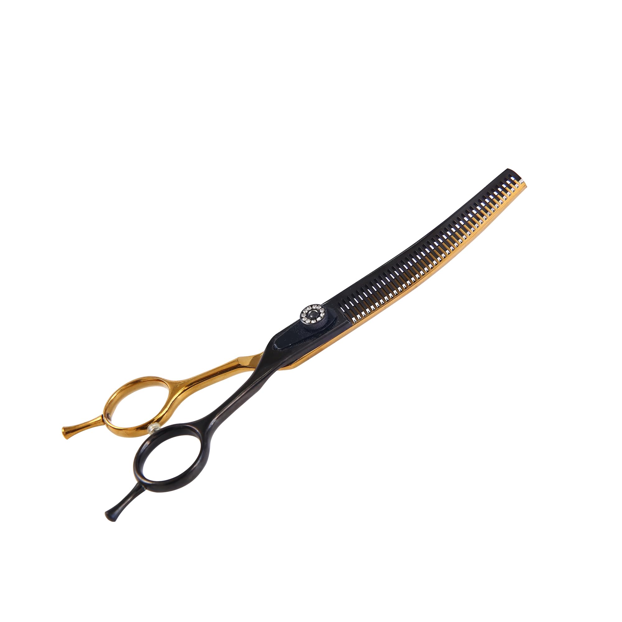 Photo 1 of 7" Curved Thinner Dog Scissor, Curved Blender Scissors, 40 Teeth, 30% Thinning Rate, Professional Pet Shear for Groomer, Ergonomic Dog Grooming Scissor, Dogs Shear for Grooming
