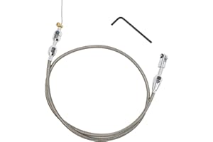 TuhooMall Braided Throttle Cable Kit Compatible with 97-07 Chevrolet/Chevy LS1 Engine 4.8L 5.3L 5.7L 6.0L