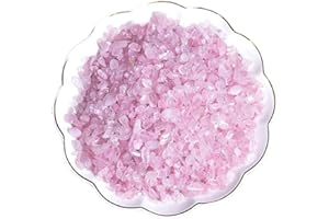 ERLIWAY Natural Rose Quartz Tumbled Chips Crushed Crystal Stone, 7-9mm Polished Healing Crystal Chips Healing Reiki Crystal Jewelry Making Home Decoration