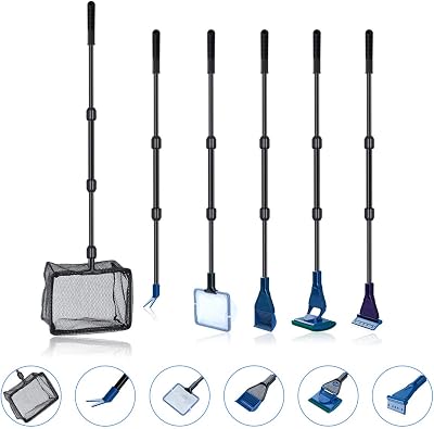 Songway 6 in 1 Aquarium Cleaning Kit Glass Tank Tools Set