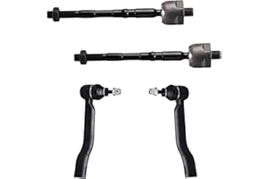 HHCM 4pc Front Outer Inner Tie Rod End Kit ES801220 ES801221 EV801396 for Nissan Rogue 2014-2020, Qashqai 2017 2018 2019 2020 2021 2022, Steering Tie Rod Ends Front Kit for Nissan Rogue Spot 2017-2022