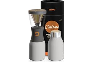 asobu Cold Brew Coffee Maker, Award-Winning 40oz Insulated Cold Brew Brewer with Portable Stainless Steel Carafe – No.1 Europe Coffee Fest Winner, Leakproof, BPA-Free, Keeps Cold 24H