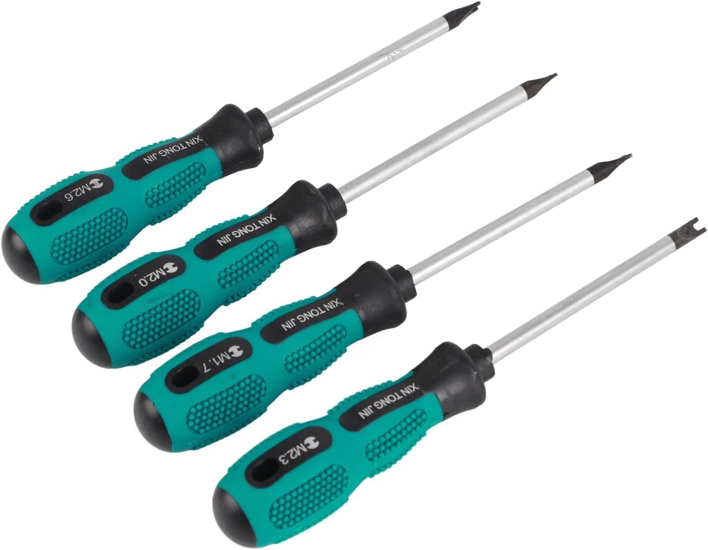 FTVOGUE 4Pcs U Fork Type Screwdrivers U Shaped Screwdriver Set Chrome Vanadium Steel Hand Screw Drivers M1.7/M2.0/M2.3/M2.6 x 50mm