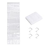 靴収納 ウォールポケット 壁掛け収納式 収納袋 透明ですぐわかる シンプル レターラック インテリア ドーアなどを掛けるフック四つ付き 6段24個のポケット 衣類 服 ボックス 小物入れ