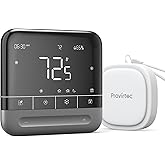 Provirtec Smart Thermostat for Home with Room Sensor, 7 Days Programmable, Energy Saving WiFi Thermostats for House,APP & Touchscreen Control, C Wire Required, 3.95 Inch Large Screen