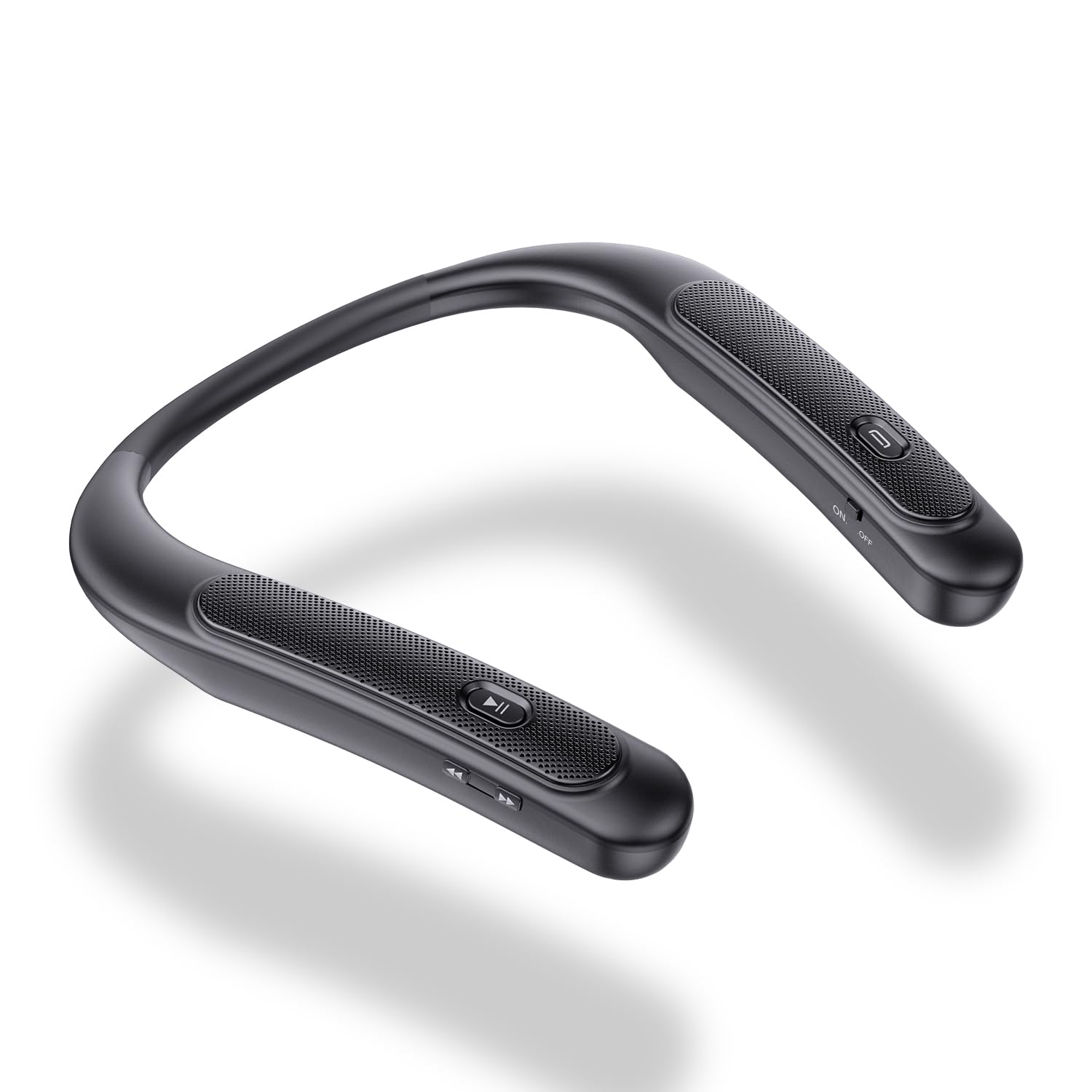 Photo 1 of Neckband Bluetooth Speaker, Wireless Wearable Speaker w/lightest 90g weight, High Fidelity 3D Stereo Sound, 15 Hrs Playtime, Portable Speakers w/ Built-in Mic for Home, Office and Outdoors?Black?