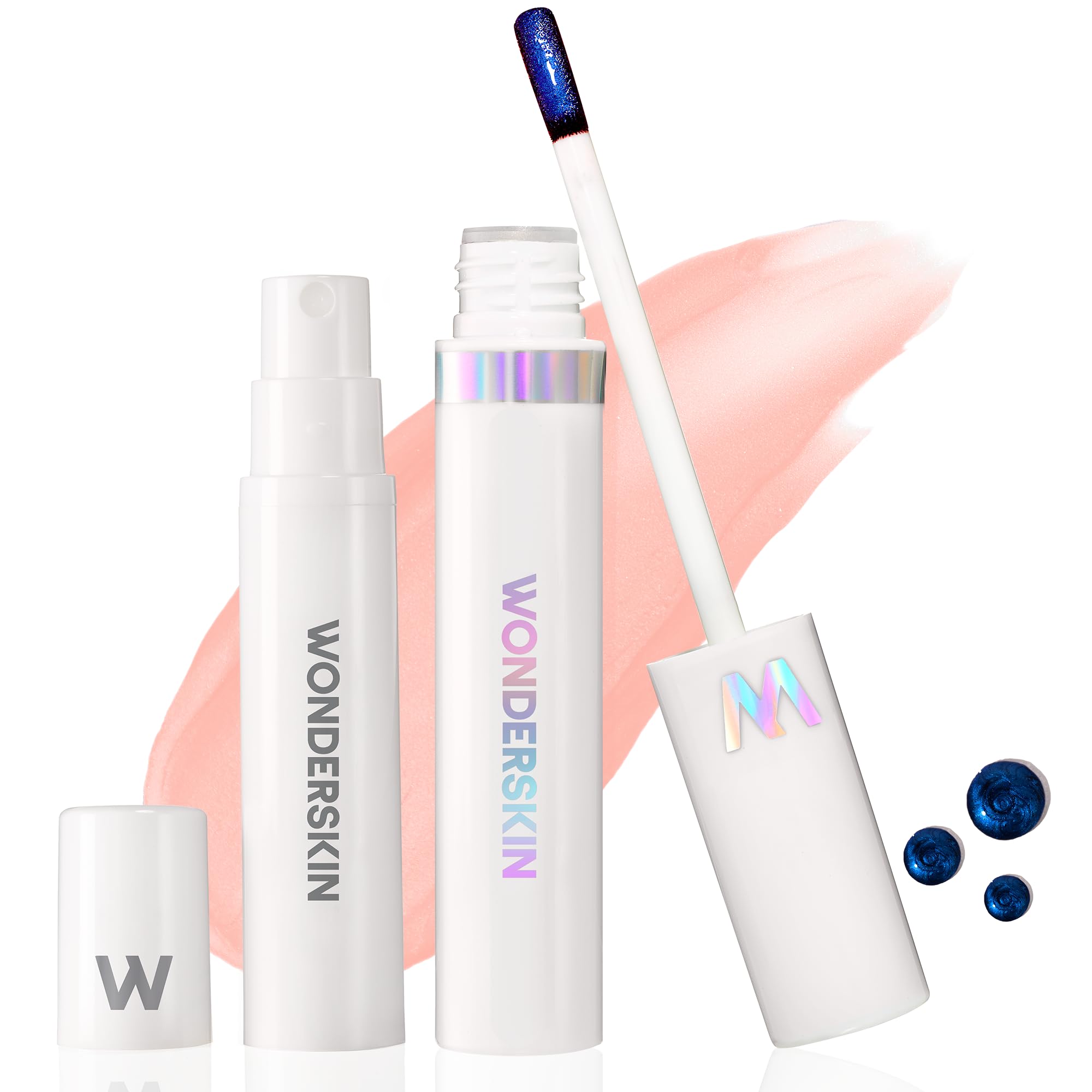 Wonderskin Wonder Blading All Day Lip Stain Peel Off Masque and Reveal Kit - Long Lasting, Waterproof Nude Lip Tint, Transfer Proof Natural Makeup Stain Kit (Adore)