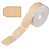 Sightor 600 PCS Gift Tag Stickers, 1.18" x 2" Natural Brown Kraft Labels to and from Holiday Gift Name Stickers Self-Adhesive Labels for Christmas Holiday Present