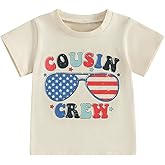 luethbiezx Kids Toddler Boys Girls 4th of July T-Shirt American Flag Shirts Patriotic Tops Tee Independence Day Clothes