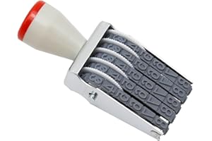 EATAKWARD 5 Digit Number Stamp,Adjustable Digit Rubber Changeable Number Stamp Numerical Stamp Multi- Functional Creative Pri