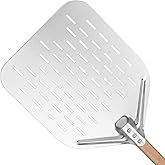 Pizza Peel Pizza Shovel 40 x 30 cm 12 Inch Pizza Pusher Easy Glide on Pizza Stone Perforated Pizza Peel with Large Surface an