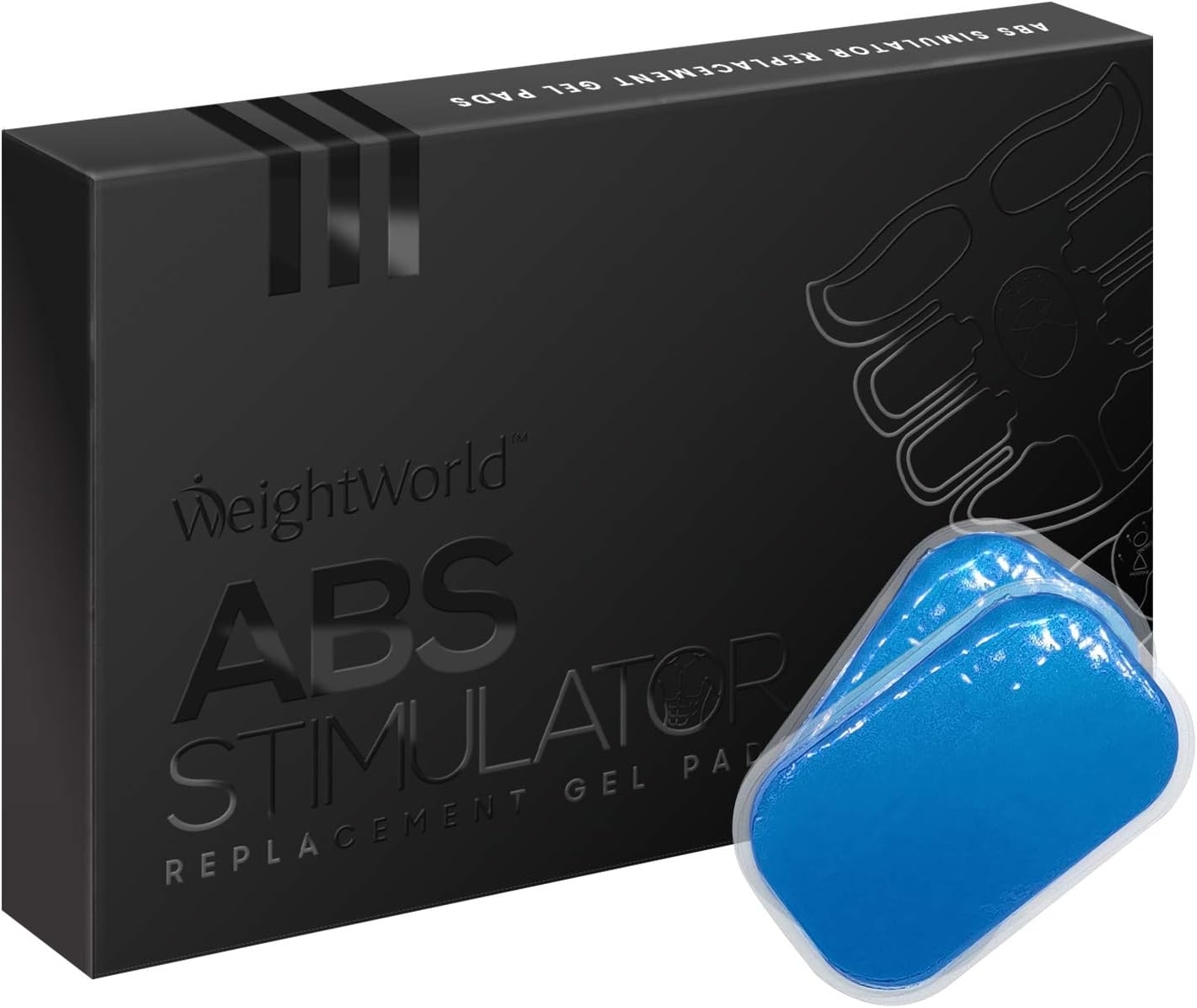 8 Pads Abs Stimulator Replacement Gel Pads x 12 Replacement Pads For