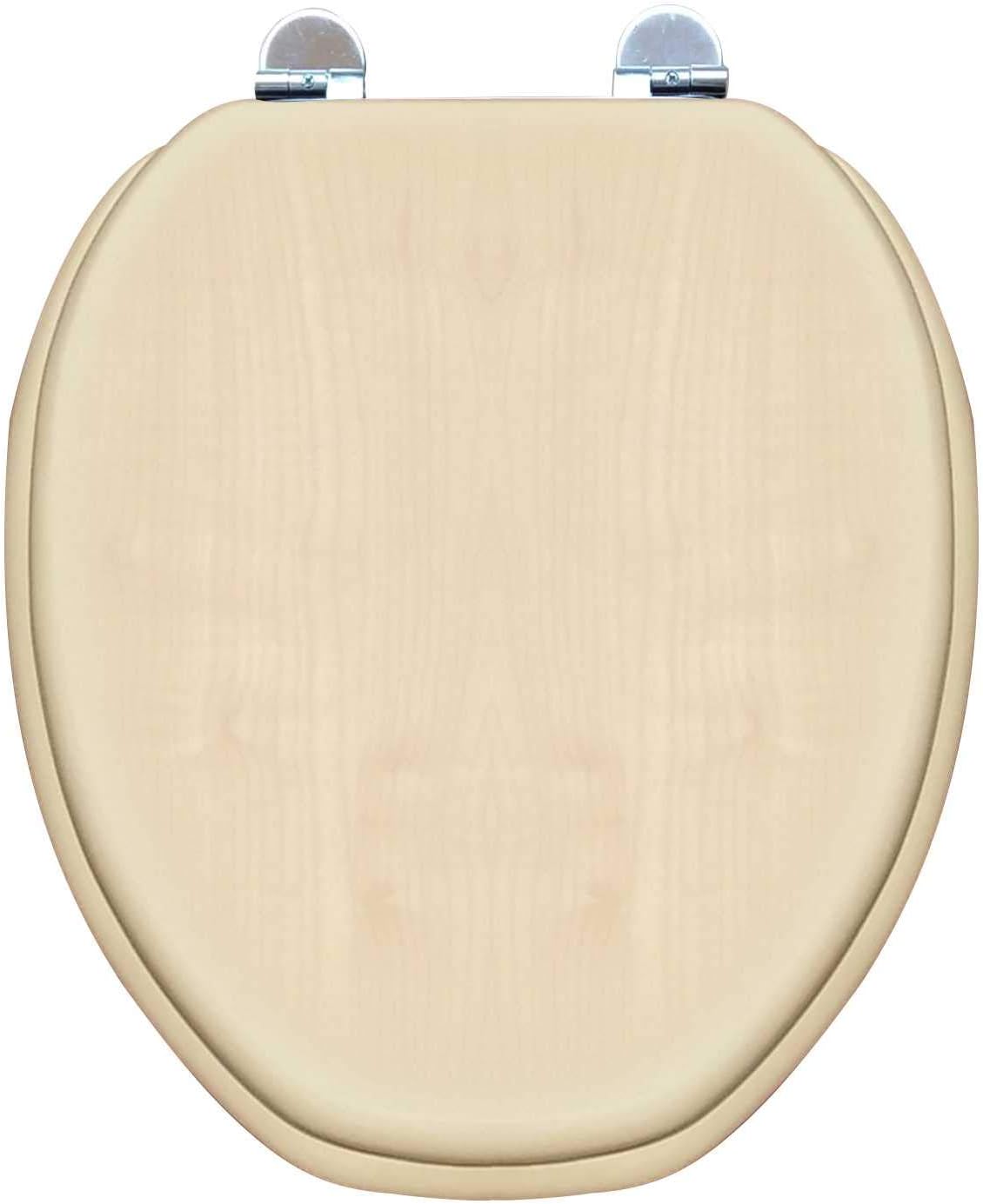 Adshank Model -AI 2001-031-PBn Cascade Design Pinewood Finish Wooden Commode/Toilet Seat Cover (Medium)