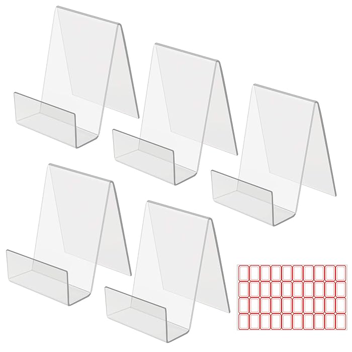 Buy CINVEED 5 Pcs Clear Acrylic Book Stands Menu Counter Poster Display