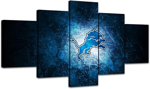 Amazon Com Miauen Pictures Canvas Art Poster Detroit Lions Wall