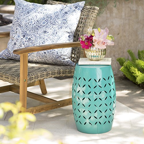 Christopher Knight Home 301567 Lilac Ckh Outdoor Accent Tables, Teal