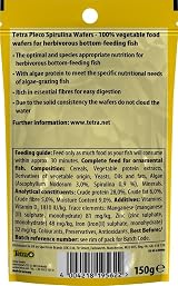 Tetra Pleco Spirulina Wafers 150g for All Herbivorous Bottom-Feeding Fish view 2