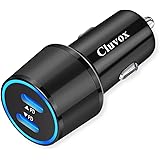 20W Dual USB C Fast Car Charger, Cluvox Type C Automobile Charger Compatible for iPhone 13/12 Pro/Max/Mini/11/X/XS/XR/8/Plus,