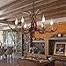 YHF Resin Antler Chandeliers 6 Light 30.7