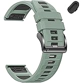 VELEYOK 22mm Watchband Compatible With Garmin Fenix 8 Pro tactix 8 47mm/Fenix E/Fenix 7 Pro/7/Fenix 6 Pro/6/5 Plus/5,Silicone QuickFit Strap for Descent G2/G1 Solar/Forerunner 970/965/955/945/935
