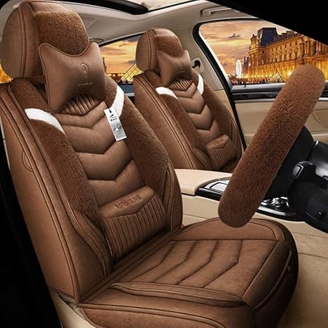 Amazon Co Jp チャイルドシートのカバー 5人乗りの車に適した暖かいユニバーサルウィンターぬいぐるみパッド ホーム キッチン