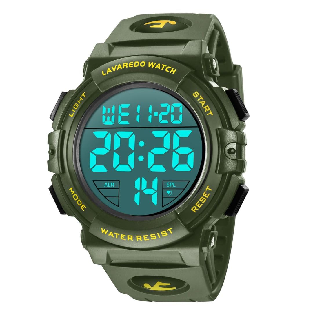 BEN NEVIS Mens Digital Watch - Sports Military Watches 5ATM Waterproof Outdoor Chronograph Military Wrist Watches for Men with LED Back Light/Alarm/Date/Shockproof