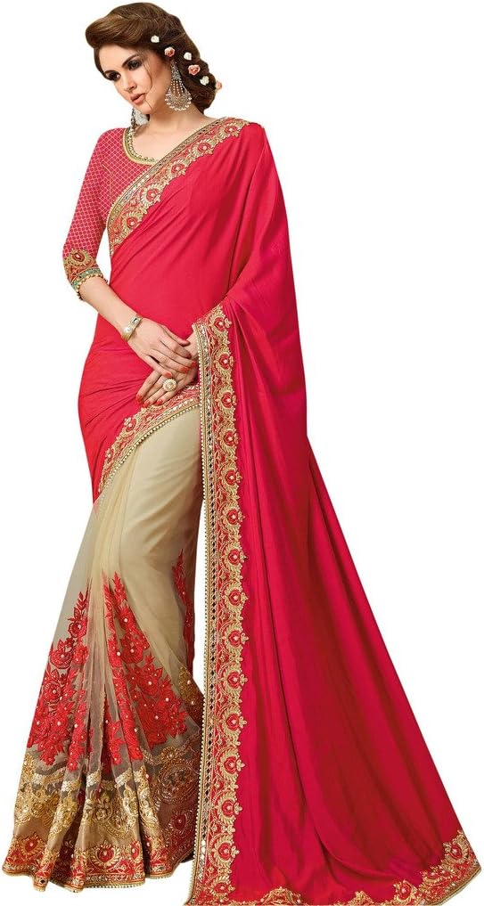 Aarah Women's Ethnic Indian Wedding And Reception Wear Saree
