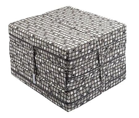 Joyfill Deluxe Klappmatratze 180x70x15cm, große Dessinauswahl, Made in Germany (535 Dots grau)