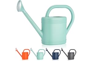 GEGEMAOYI 1 Gallon Watering Can for Indoor Plants, Garden Watering Cans for Outdoor Plant House Flower, Modern Plant Watering Can Large Long Spout with Sprinkler Head