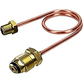 MCAMPAS 15 Inch Propane Regulator Copper Pigtail POL x 1/4"NPT Male Pipe Thread