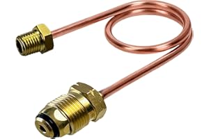 MCAMPAS 15 Inch Propane Regulator Copper Pigtail POL x 1/4"NPT Male Pipe Thread
