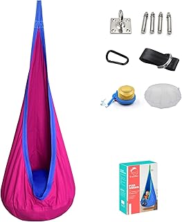 Kinder Pod Schaukel 100% Baumwolle Kinder Hängematte Stuhl mit Hängesystem für drinnen und draußen