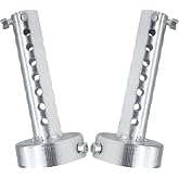 Amavoler 2 Pcs Motorcycle Exhaust Silencer Motorbike Muffler Insert Baffle Silencer Universal (silver-60mm,2Pcs)