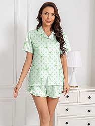 Umeyda Girls Satin Silky Collar V Neck Ruffle Short